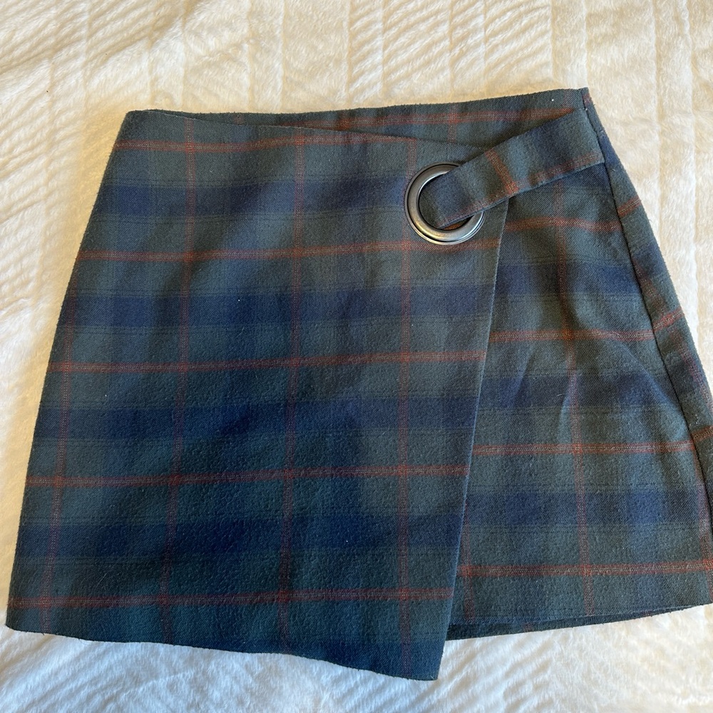 Free People Plaid Mini Skirt